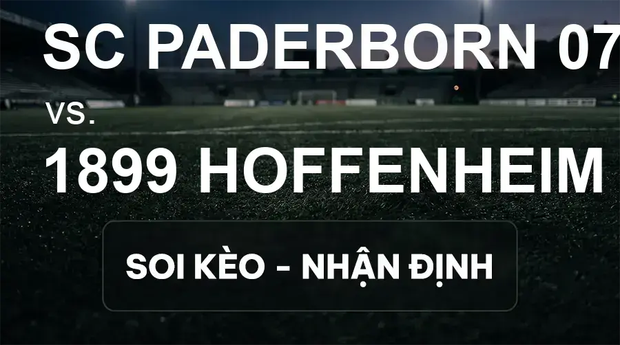 Soi kèo, nhận định trận SC Paderborn 07 vs 1899 Hoffenheim, 00:30 ngày 21/09/2026 thuộc giải VĐQG Đức